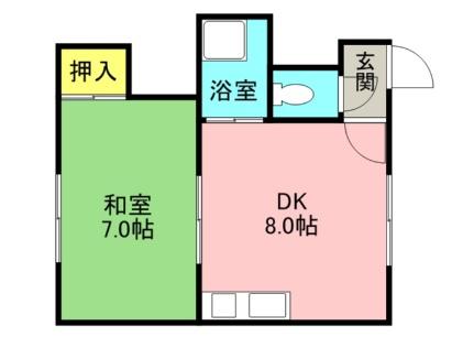 マンション若草 27 ｜ 北海道札幌市中央区南十一条西１２丁目（賃貸アパート1LDK・2階・29.16㎡） その2