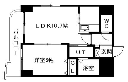 ティアラＮ6 805｜北海道札幌市中央区北六条西１３丁目(賃貸マンション1LDK・8階・39.20㎡)の写真 その2