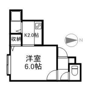 コート山鼻 202｜北海道札幌市中央区南二十条西９丁目(賃貸アパート1K・2階・17.80㎡)の写真 その2