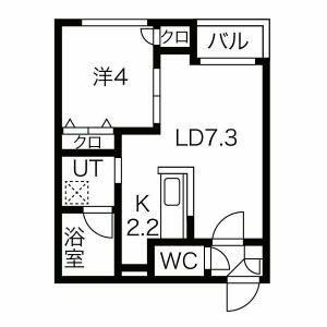 アズールVI 102｜北海道札幌市中央区大通西１７丁目(賃貸マンション1LDK・1階・31.92㎡)の写真 その2