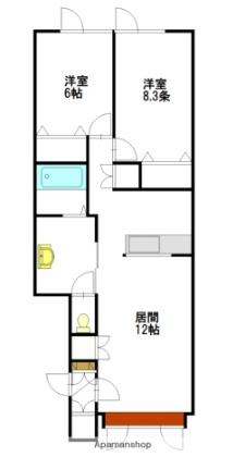 エスペランサ1 ｜北海道旭川市豊岡三条６丁目(賃貸アパート2LDK・1階・66.48㎡)の写真 その2