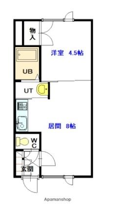 ヴィラージュサントレ ｜北海道旭川市緑が丘東五条１丁目(賃貸アパート1LDK・1階・32.76㎡)の写真 その2