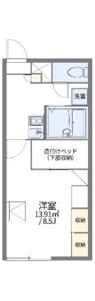 レオパレスプラータI 106｜北海道滝川市花月町１丁目(賃貸アパート1K・1階・23.18㎡)の写真 その2