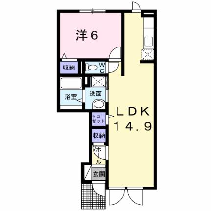 カルムIV 103 ｜ 北海道深川市北光町２丁目（賃貸アパート1LDK・1階・46.76㎡） その2