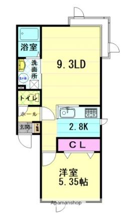 コーポ昴III 205｜北海道旭川市末広四条８丁目(賃貸アパート1LDK・2階・42.32㎡)の写真 その2