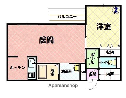 ベルオーブドゥ  ｜ 北海道旭川市五条通１２丁目（賃貸マンション1LDK・2階・45.15㎡） その2