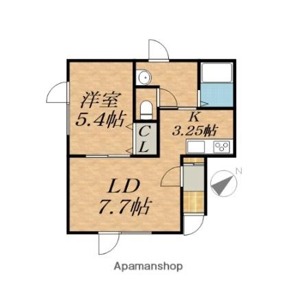 ビジネス・II ｜北海道広尾郡大樹町幸町(賃貸アパート1LDK・1階・38.36㎡)の写真 その2