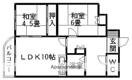 北海道札幌市厚別区厚別南２丁目(賃貸マンション2LDK・3階・46.17㎡)の写真 その2