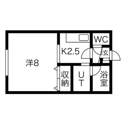 メープルハウス 202｜北海道江別市文京台東町(賃貸アパート1K・2階・25.00㎡)の写真 その2