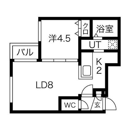 キングハウス豊平4条9丁目 102｜北海道札幌市豊平区豊平四条９丁目(賃貸マンション1LDK・1階・34.92㎡)の写真 その2