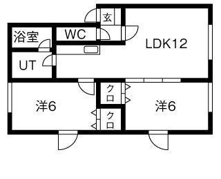 ラディアンスI 101｜北海道札幌市白石区北郷三条１０丁目(賃貸アパート2LDK・2階・49.64㎡)の写真 その2