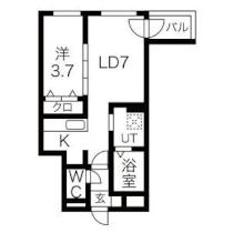 Ｃｏｕｒｔ　Ｔｉａｒａ（コートティアラ） 102 ｜ 北海道札幌市豊平区西岡四条８丁目（賃貸マンション1LDK・1階・30.20㎡） その2