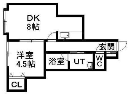 アイコートＮ8 102｜北海道札幌市中央区北八条西１９丁目(賃貸アパート1LDK・2階・28.00㎡)の写真 その2