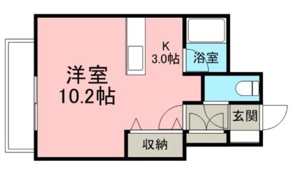 ラ・モンターニュII 206｜北海道札幌市北区北二十条西３丁目(賃貸マンション1K・2階・23.16㎡)の写真 その2