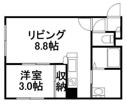 アールズシティ元町 301｜北海道札幌市東区北二十二条東１６丁目(賃貸マンション1LDK・3階・28.52㎡)の写真 その2