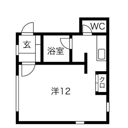 シークエンス620Ｂ 2b｜北海道札幌市中央区南六条西２０丁目(賃貸マンション1R・2階・33.50㎡)の写真 その2