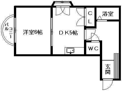 プレジデントシティ神宮 202｜北海道札幌市中央区北三条西３０丁目(賃貸マンション1DK・2階・24.30㎡)の写真 その2