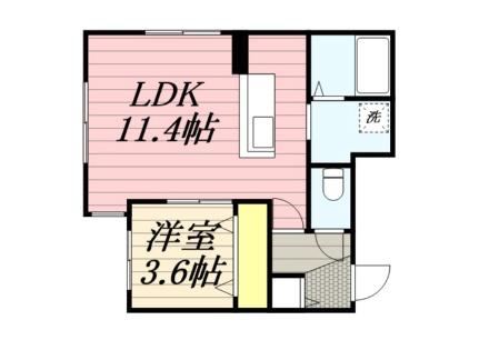 シティプレミア麻生 402｜北海道札幌市北区麻生町１丁目(賃貸マンション1LDK・4階・33.49㎡)の写真 その2