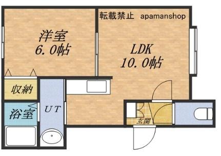 Ｌａ・Ｓｙｌｐｈｉｄ（ラ・シルフィード） 102｜北海道小樽市新光１丁目(賃貸アパート1LDK・1階・36.00㎡)の写真 その2