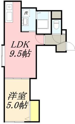 ドミール小樽 105｜北海道小樽市色内２丁目(賃貸アパート1LDK・1階・34.36㎡)の写真 その2