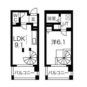 オタルベイサイドシティ7棟 110｜北海道小樽市築港(賃貸アパート1DK・1階・40.32㎡)の写真 その2
