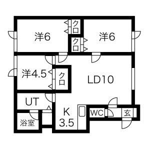サザンフラワーコート 202号室｜北海道小樽市桂岡町(賃貸アパート3LDK・2階・61.00㎡)の写真 その2