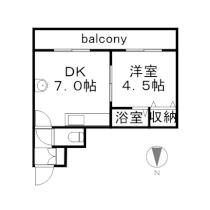 クリスタル 203 ｜ 北海道札幌市白石区本郷通１３丁目北（賃貸マンション1DK・2階・25.27㎡） その2