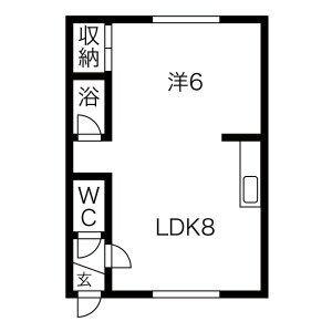 ベルメゾン栄通 202｜北海道札幌市白石区栄通２１丁目(賃貸アパート1DK・3階・28.05㎡)の写真 その2