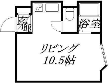 セジュールＡ 103｜北海道札幌市豊平区平岸三条１６丁目(賃貸アパート1K・2階・20.63㎡)の写真 その2
