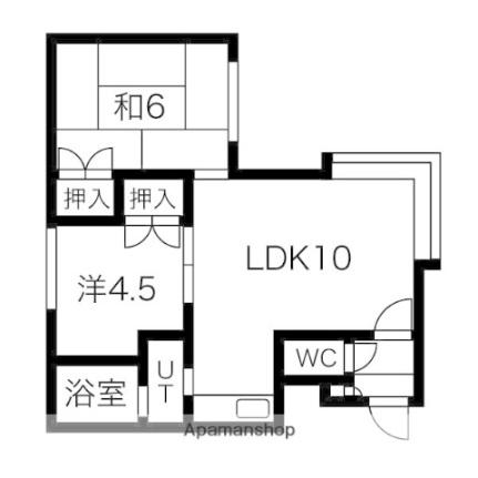 ウイングス25 102｜北海道札幌市北区北二十五条西１６丁目(賃貸アパート2LDK・2階・42.12㎡)の写真 その2