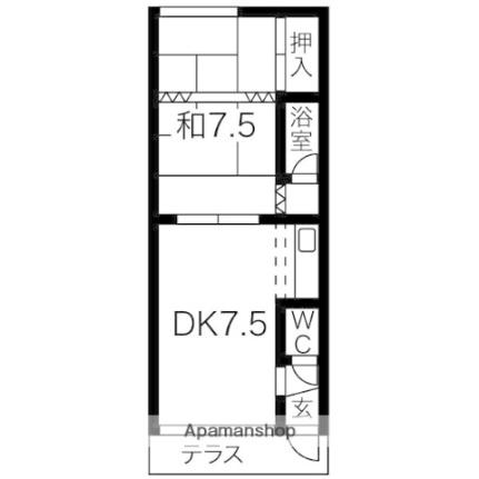 北海道札幌市東区北二十七条東２１丁目(賃貸アパート1DK・1階・33.00㎡)の写真 その2