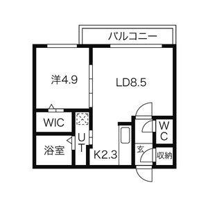 グランカルムＮ20 402｜北海道札幌市東区北二十条東１６丁目(賃貸マンション1LDK・4階・36.30㎡)の写真 その2