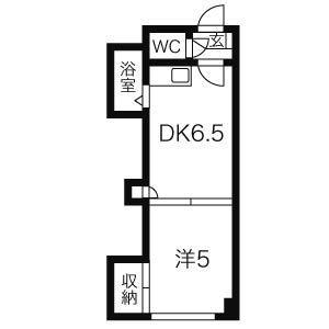 ケンタク北16条ビル 306｜北海道札幌市東区北十六条東１丁目(賃貸マンション1DK・3階・28.80㎡)の写真 その2