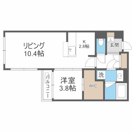 Ｔｈｅ　Ｅｉｇｈｔ 401｜北海道札幌市北区北十七条西５丁目(賃貸マンション1LDK・4階・43.16㎡)の写真 その2