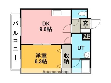 アオイＢＬＤ610 203｜北海道札幌市手稲区前田六条１０丁目(賃貸マンション1LDK・2階・36.13㎡)の写真 その2