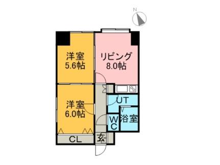 ダイアパレス琴似第4 306｜北海道札幌市西区琴似二条３丁目(賃貸マンション2DK・3階・47.79㎡)の写真 その2