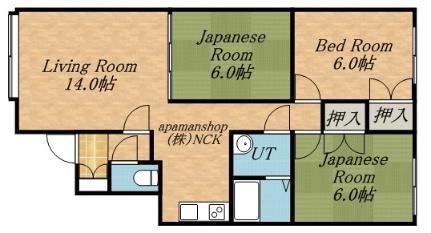 ハイツ時習館 203｜北海道札幌市西区西町南１９丁目(賃貸アパート3LDK・2階・68.04㎡)の写真 その2