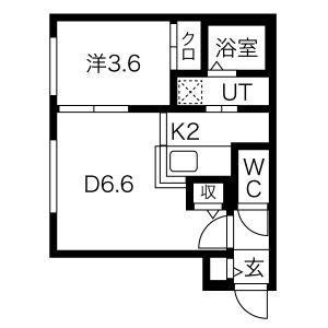 仮）アルファスクエア南4西15 305｜北海道札幌市中央区南四条西１５丁目(賃貸マンション1LDK・3階・28.63㎡)の写真 その2