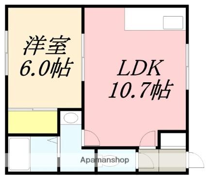 ハイツエイト 102｜北海道函館市五稜郭町(賃貸アパート1LDK・1階・36.77㎡)の写真 その2