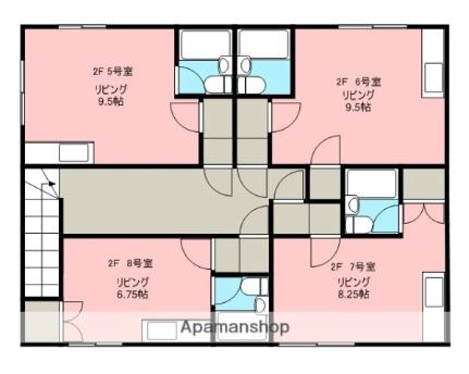 ハイツＳＡＴＯＨ 5｜北海道函館市富岡町２丁目(賃貸アパート1R・2階・21.00㎡)の写真 その2