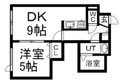 ライフステージ本通 103｜北海道札幌市白石区本通１７丁目北(賃貸アパート1LDK・1階・34.62㎡)の写真 その2