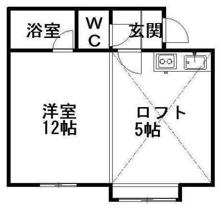 キャッスルホワイト6 203｜北海道札幌市中央区南七条西２５丁目(賃貸アパート1LDK・3階・33.00㎡)の写真 その2