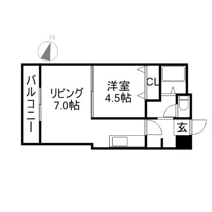ＭＦビル 303｜北海道札幌市中央区北四条西１７丁目(賃貸マンション1DK・3階・32.24㎡)の写真 その2
