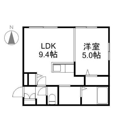 オペラ 101｜北海道札幌市中央区南六条西２３丁目(賃貸マンション1LDK・1階・30.67㎡)の写真 その2