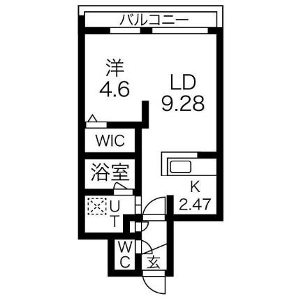 コア山の手 306 ｜ 北海道札幌市西区山の手二条１丁目（賃貸マンション1LDK・3階・37.56㎡） その2