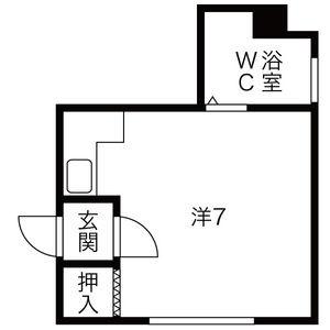 コーポ幸来 8｜北海道札幌市中央区南六条西１６丁目(賃貸アパート1R・2階・16.94㎡)の写真 その2