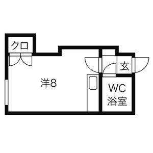 カトレアパークイレブン 105｜北海道札幌市中央区北六条西１１丁目(賃貸マンション1R・1階・19.60㎡)の写真 その2