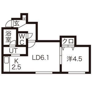 セントニア919Ａ 102｜北海道札幌市中央区北九条西１９丁目(賃貸アパート1LDK・2階・33.24㎡)の写真 その2