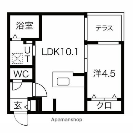 北海道札幌市中央区南四条西１３丁目(賃貸マンション1LDK・1階・34.38㎡)の写真 その2