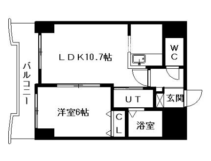 ティアラＮ6 503｜北海道札幌市中央区北六条西１３丁目(賃貸マンション1LDK・5階・39.20㎡)の写真 その2